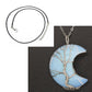 Natural Crystal Moon Pendant - Protein necklace