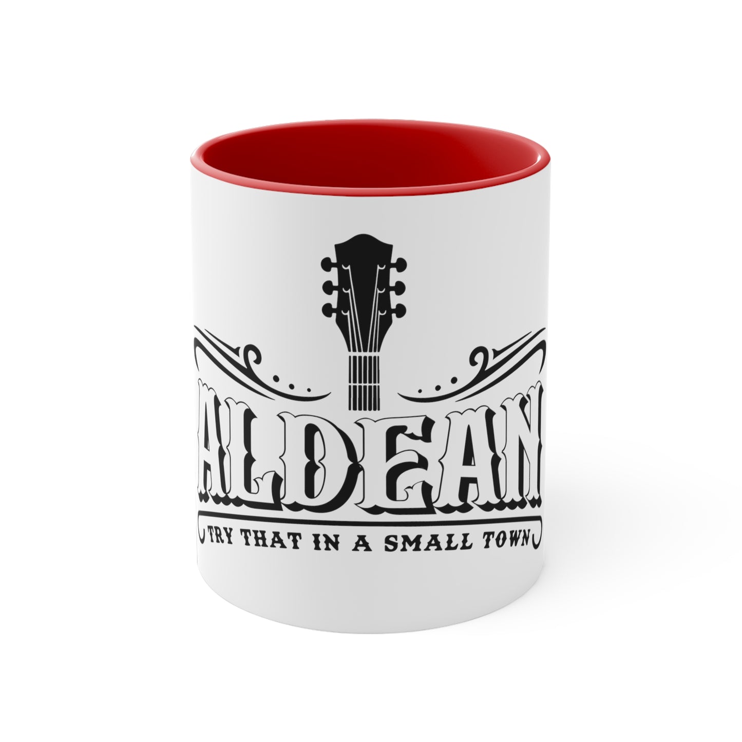 Try that in a small town guitar Accent Coffee Mug, 11oz - Red / 11oz