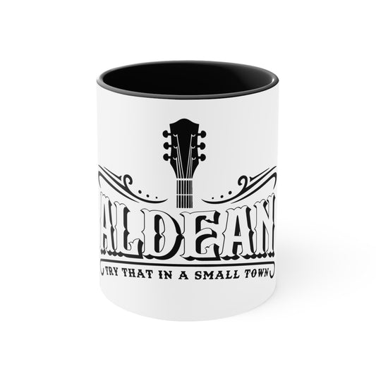 Try that in a small town guitar Accent Coffee Mug, 11oz - Black / 11oz
