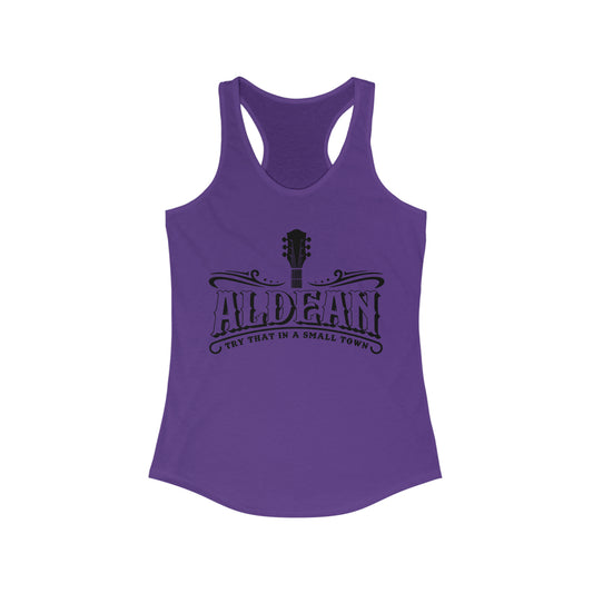 Try that in a small town guitar Women's Ideal Racerback Tank - XS / Solid Purple Rush - S / Solid Purple Rush - M / Solid Purple Rush - L / Solid Purple Rush - XL / Solid Purple Rush - 2XL / Solid Purple Rush