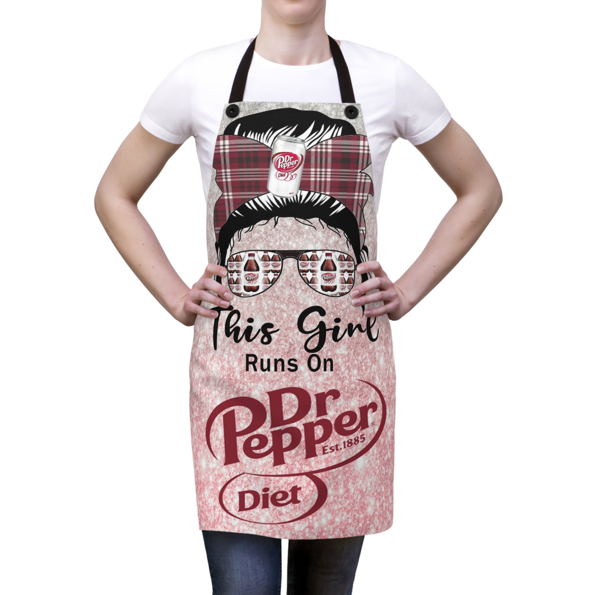 This girl runs on Diet Dr. Pepper Apron (AOP)