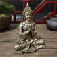 Thailand Buddha Statues Home Decoration Bronze Color Resin Crafts Meditation Buddha Sculpture Feng Shui Figurines Ornaments
