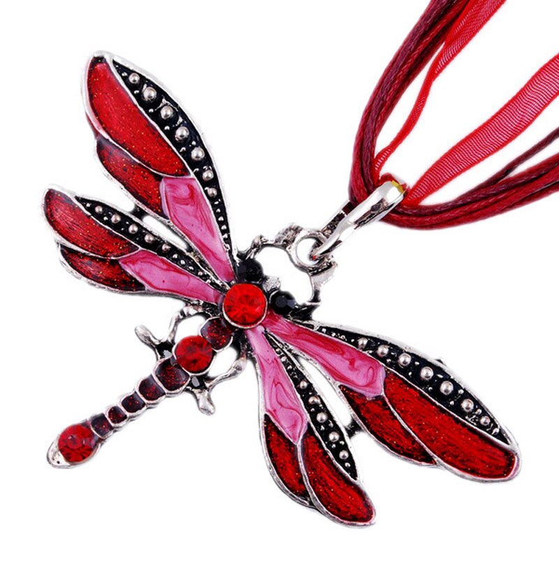 SUMENG New ParagraphWomen Crystal Dragonfly Ribbon Casual Pendant Necklace For Women Ewelry 2023 Gifts