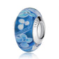 2023 New Original 100% 925 Sterling Silver Glass Bead Wood Stone Murano Flower Charms Fit Pandora Bracelet DIY Women Jewelry - LSM072
