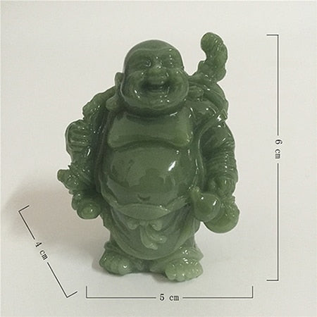 Chinese Happy Maitreya Buddha Statue Sculptures Handmade Crafts Home Decoration Lucky Gifts Laughing Buddha Statues Figurine - Style1