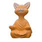 Whimsical Black Buddha Cat Figurine Meditation Yoga Collectible Happy Cat Decor Art Sculptures Outdoor Garden Statues Figurines - Yellow