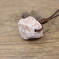 Healing Reiki Raw Stone Mineral Pendants Necklace,Natural Crystal Fluorite Rose Quartzs Tourmaline Agates Apatite Jewelry,QC3014 - Sunstone