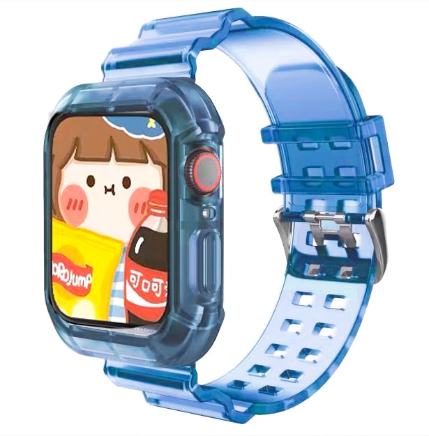 45MM Transparent Silicone Strap for Apple Watch Series 7 6 5 4 3 2 1 Band 40mm 44mm for Iwatch 7 41MM Waterproof Strap 38mm 42mm - China / Transparent blue / 38MM - United States / Transparent blue / 38MM - China / Transparent blue / 40MM-41MM - United States / Transparent blue / 40MM-41MM - China / Transparent blue / 42MM - United States / Transparent blue / 42MM - China / Transparent blue / 44MM-45MM - United States / Transparent blue / 44MM-45MM