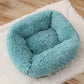Comfortable Dog Bed Sleeping Pad Soft Cat Bed Square Pillow Bed Fluffy Plush Puppy Cushion Pet Supplies - Emerald / L 65x55cm