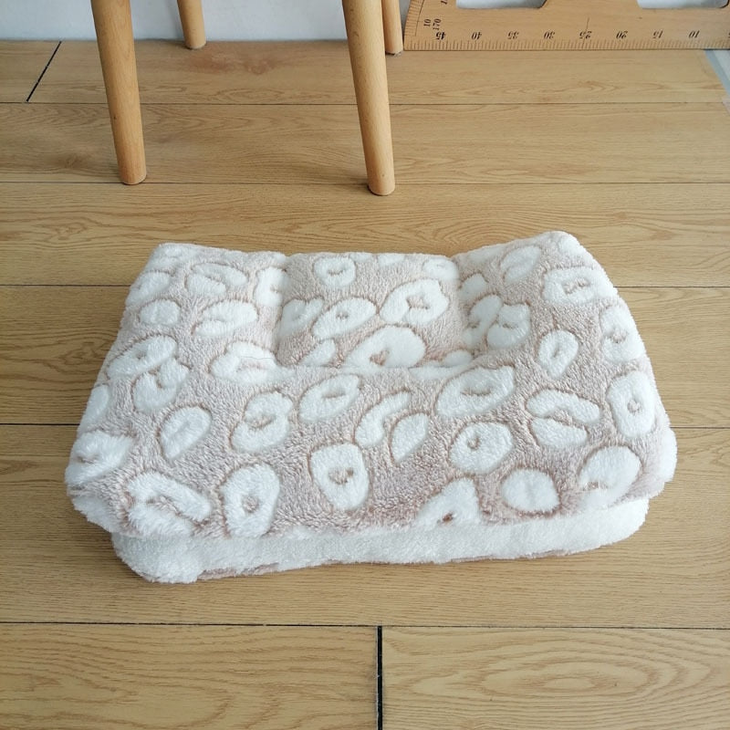Flannel Pet Mat Dog Bed Cat Bed Thicken Sleeping Mat Dog Blanket Mat For Puppy Kitten Pet Dog Bed for Small Large Dogs Pet Rug - Type 30 / 35x27cm