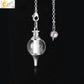 CSJA Natural Gem Stone Pendulum for Divination Dowsing Esoterisme 7 Chakra Crystals Pendulums Tree of Life Necklace Pendant G905 - White  Pendule / China - White  Pendule / France