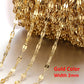 No Fade 2Meters Stainless Steel Chains for Jewelry Making DIY Necklace Bracelet Accessories Gold Chain Lips Beads Beaded Chain - C-Gold 2mm