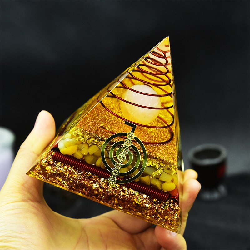 EMF Protection Orgonite Pyramid For Meditation Healing Ornament Reiki Crystal Orgone Energy Pyramid Bring Wealth And Luck - Default Title