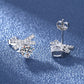 925 Sterling Silver Jewelry Women Fashion Cute Tiny Clear Crystal CZ Stud Earrings Gift for Girls Teens Lady - ED055
