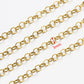 No Fade 2Meters Stainless Steel Chains for Jewelry Making DIY Necklace Bracelet Accessories Gold Chain Lips Beads Beaded Chain - G-Gold 3mm
