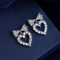 925 Sterling Silver Jewelry Women Fashion Cute Tiny Clear Crystal CZ Stud Earrings Gift for Girls Teens Lady - ED211