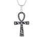 Saint St. Benedict Jesus Cross Pendant Necklace Men and Women Religious Christian Catholic Amulet Stainless Steel Jewelry - AL18762-Silver