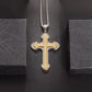 Saint St. Benedict Jesus Cross Pendant Necklace Men and Women Religious Christian Catholic Amulet Stainless Steel Jewelry - AL20074-Gold