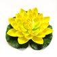 10/17/28/40/60cm Lotus Artificial Flower Floating Fake Lotus Plant Lifelike Water Lily Micro Landscape for Pond Garden Decor - 17cm yellow