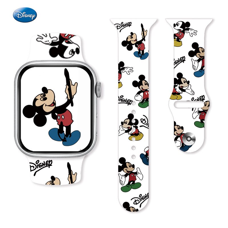 Cartoon Disney Mickey Minnie Mouse Printed Silicone Strap for Watch Band 38/40/41mm 42/44/45mm Bracelet Apple Watch 6 5 4 3 SE 7 - 1 / 38 40 41 mm - 1 / 42 44 45 49 mm