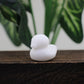 1.2 Inch Cute Duck Statue Crafts Home Decor Reiki Healing Crystal Carved Gemstone Figurine Opalite Quartz Small Animal Kid Gifts - White Jade