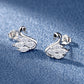 925 Sterling Silver Jewelry Women Fashion Cute Tiny Clear Crystal CZ Stud Earrings Gift for Girls Teens Lady - ED074