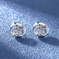 925 Sterling Silver Jewelry Women Fashion Cute Tiny Clear Crystal CZ Stud Earrings Gift for Girls Teens Lady - ED061
