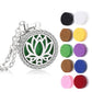 Crystal Aromatherapy Necklace Tree Flower Essential Oils Diffuser Jewelry Women Locket Aroma Diffuser Perfume Pendant Necklace - 5-10PCS Pads