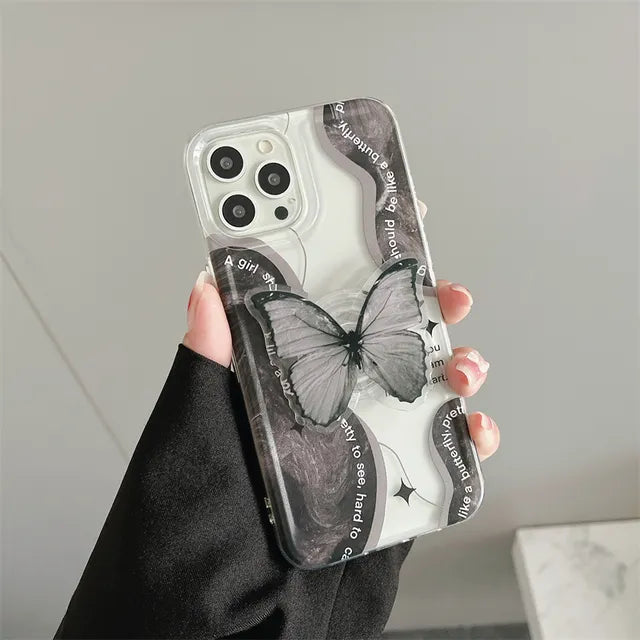 Korea Cute Black Butterfly Bracket Clear Soft Phone Case For IPhone 12 11 13 Pro XR X XS Max 7 8 Plus Protective Back Cover - 1 / China / for iphone 11pro MAX - 1 / Israel / for iphone 11pro MAX - 1 / United States / for iphone 11pro MAX - 1 / GERMANY / for iphone 11pro MAX - 1 / Russian Federation / for iphone 11pro MAX - 1 / China / for iphone 12pro - 1 / Israel / for iphone 12pro - 1 / United States / for iphone 12pro - 1 / GERMANY / for iphone 12pro - 1 / Russian Federation / for iphone 1...