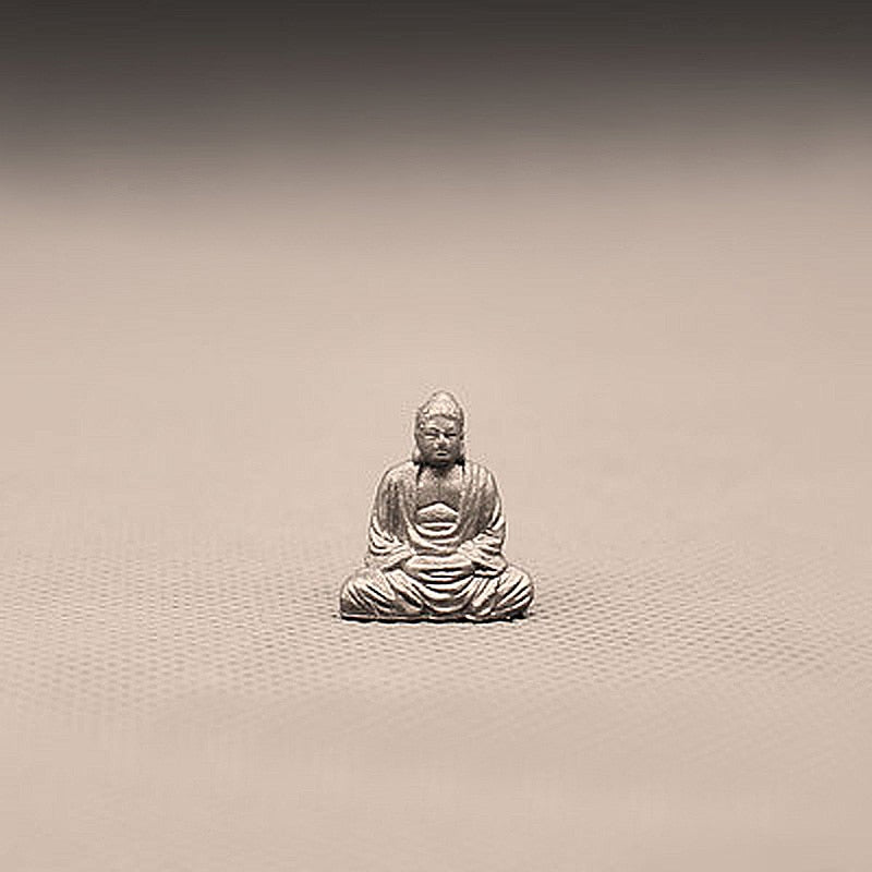 NEW~1Pcs Maitreya Buddha statue/fairy garden gnome/moss terrarium home decor/crafts/bonsai/bottle garden/miniature/figurine - grey