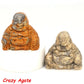 36mm Buddha Statue Natural Healing Crystals Reiki Chakra Spiritual Hand Carved Stones Maitreya Figurines Crafts Home Lucky Decor - Crazy Agate / 1 PC - Crazy Agate / 5 PCS - Crazy Agate / 10 PCS - Crazy Agate / 20 PCS