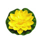 10/17/28/40/60cm Lotus Artificial Flower Floating Fake Lotus Plant Lifelike Water Lily Micro Landscape for Pond Garden Decor - 10cm yellow