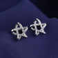 925 Sterling Silver Jewelry Women Fashion Cute Tiny Clear Crystal CZ Stud Earrings Gift for Girls Teens Lady - ED165