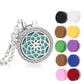 Crystal Aromatherapy Necklace Tree Flower Essential Oils Diffuser Jewelry Women Locket Aroma Diffuser Perfume Pendant Necklace - 3-10PCS Pads