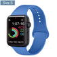 Silicone Bracelet Band For Apple Watch Strap 8 7 6 5 4 3 2 SE 42MM 38MM 44MM 40MM Strap For iWatch 41MM 45MM Smart Watch correa - Size S Sapphire Blue / 38mm 40mm 41mm - Size S Sapphire Blue / 42mm 44mm 45mm
