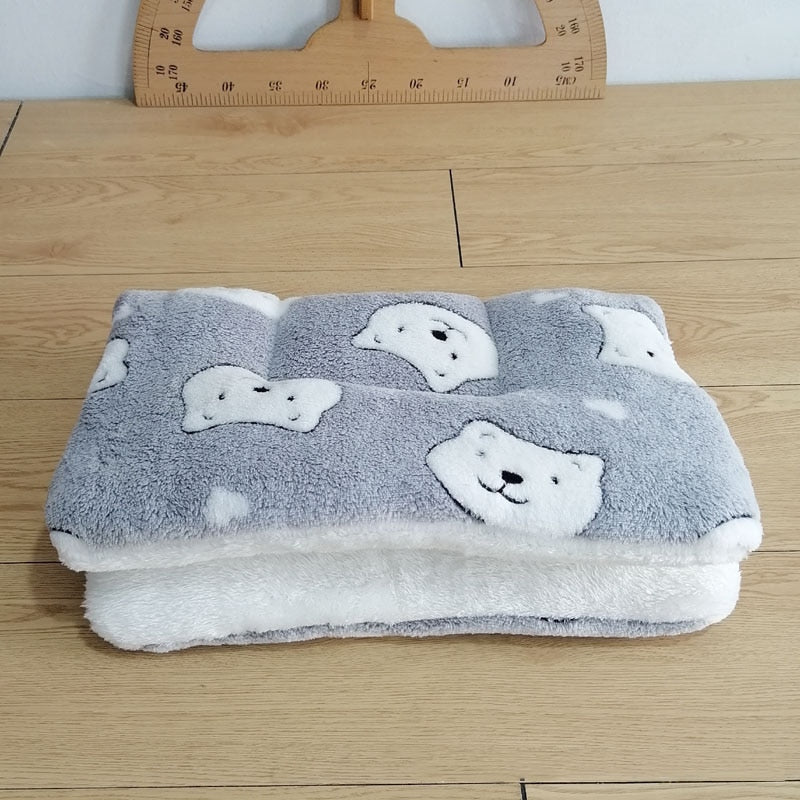 Flannel Pet Mat Dog Bed Cat Bed Thicken Sleeping Mat Dog Blanket Mat For Puppy Kitten Pet Dog Bed for Small Large Dogs Pet Rug - Type 23 / 35x27cm