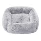 Comfortable Dog Bed Sleeping Pad Soft Cat Bed Square Pillow Bed Fluffy Plush Puppy Cushion Pet Supplies - Light gray / XL 75x65cm