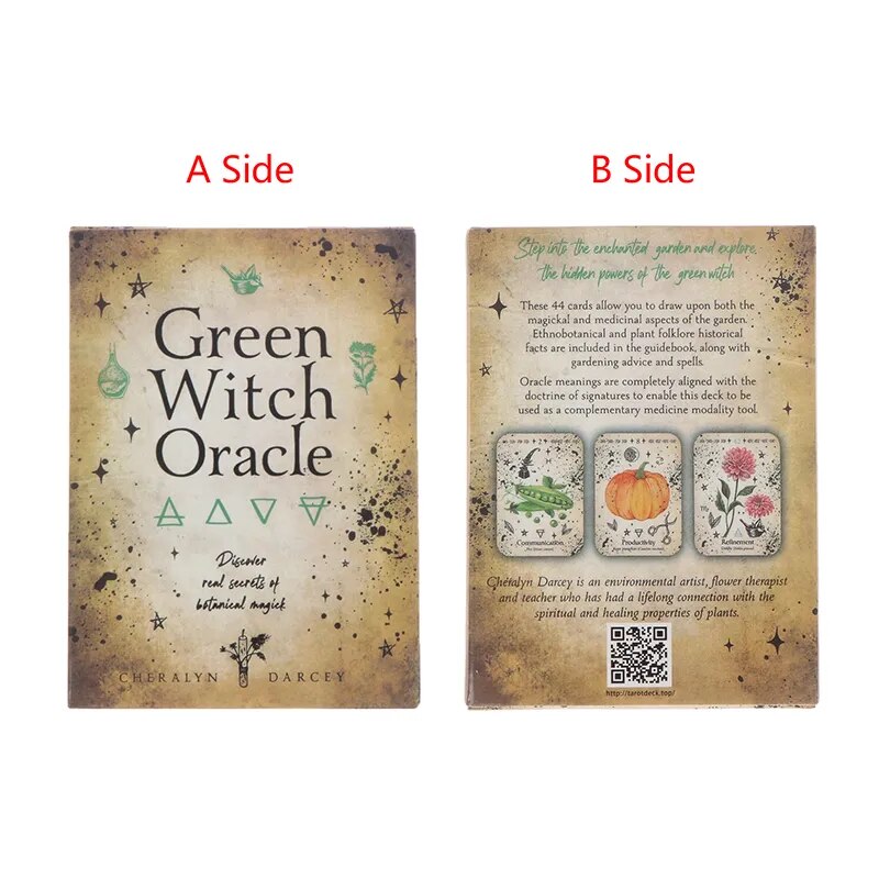 1Box Green Witch Oracle Cards Tarot Prophecy Divination Deck Family Party Board Game Beginners Cards