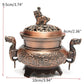 1pc Vintage Design Tibetan Style Mini Alloy Bronze Incense Burner Censer Metal Craft Home Decor Buddhist Living Room Supplies
