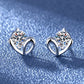 925 Sterling Silver Jewelry Women Fashion Cute Tiny Clear Crystal CZ Stud Earrings Gift for Girls Teens Lady - ED057