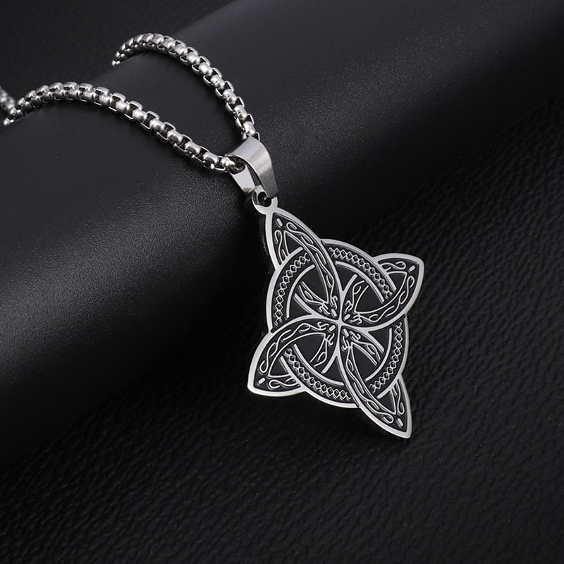 Magic Witch Necklace Women\\'s Vintage Blood Pack Removable Witch Wand Pendant Cosplay Jewelry Couple New Lover Gift - AL19040-Silver