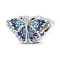 100% 925 Sterling Silver Firefly Charms Evil Eye Hot Air Balloon Blue Charms Fit Pandora Original Bracelet DIY Jewelry Making - KJC254