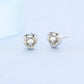 925 Sterling Silver Jewelry Women Fashion Cute Tiny Clear Crystal CZ Stud Earrings Gift for Girls Teens Lady - ED047