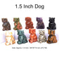 10PCS/ Set Mix Natural Stones Animal Statue Healing Crystal Plant Figurine Gemstone Carved Angel Wicca Craft Decor Wholesale Lot - Dog 1.5 IN