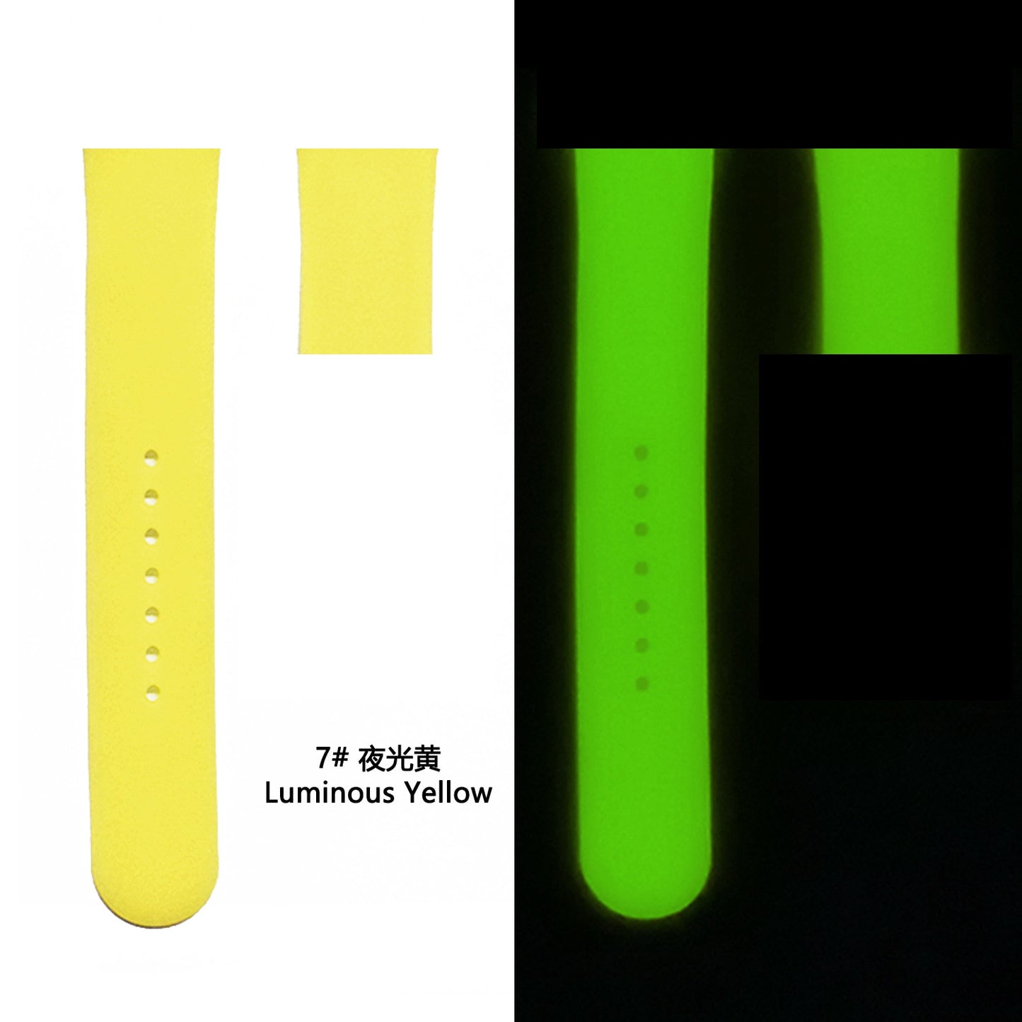 Luminous Silicone Strap For Apple Watch Band Ultra 49mm 8 7 45/41mm Sport Loop Bracelet For Iwatch 6 5 4 Se 44mm 42mm 40mm 38mm - China / luminous yellow / 38 40 41mm  SM - United States / luminous yellow / 38 40 41mm  SM - China / luminous yellow / 38 40 41mm  ML - United States / luminous yellow / 38 40 41mm  ML - China / luminous yellow / 42 44 45 49mm  SM - United States / luminous yellow / 42 44 45 49mm  SM - China / luminous yellow / 42 44 45 49mm  ML - United States / luminous yellow /...