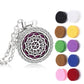 Crystal Aromatherapy Necklace Tree Flower Essential Oils Diffuser Jewelry Women Locket Aroma Diffuser Perfume Pendant Necklace - 2-10PCS Pads