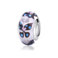 2023 New Original 100% 925 Sterling Silver Glass Bead Wood Stone Murano Flower Charms Fit Pandora Bracelet DIY Women Jewelry - LSM054