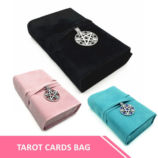 Tarot Pouch Cards Storage Bag Cloth Black Pink Blue Witch Divination Jewelry Astrology Dice Accessories Bag L754
