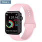Silicone Bracelet Band For Apple Watch Strap 8 7 6 5 4 3 2 SE 42MM 38MM 44MM 40MM Strap For iWatch 41MM 45MM Smart Watch correa - Size L Pink / 38mm 40mm 41mm - Size L Pink / 42mm 44mm 45mm