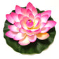 10/17/28/40/60cm Lotus Artificial Flower Floating Fake Lotus Plant Lifelike Water Lily Micro Landscape for Pond Garden Decor - 60cm pink